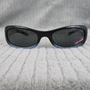 New Divine Eyewear Kali Black Blue Fade/Polarized Smoke Sunglasses Women's NWT